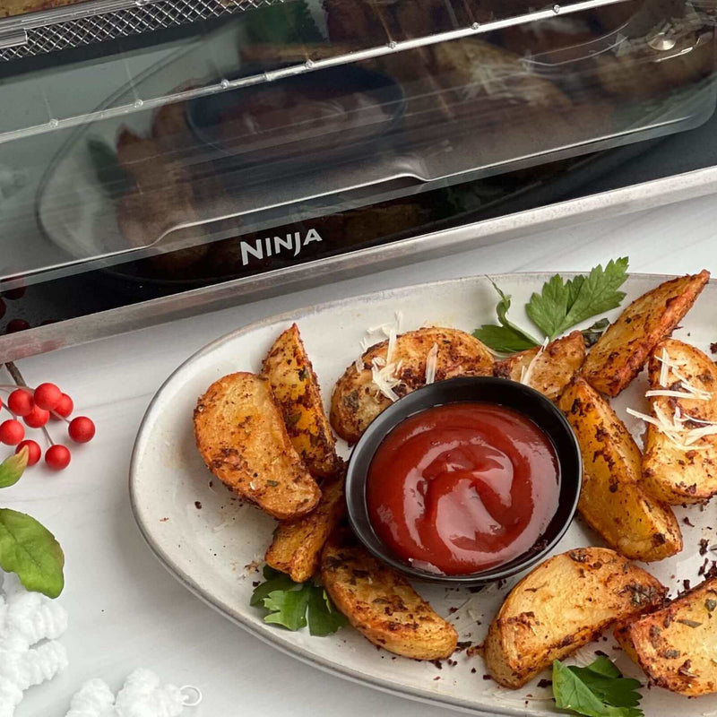 Air Fryer Garlic Parmesan Potato Wedges