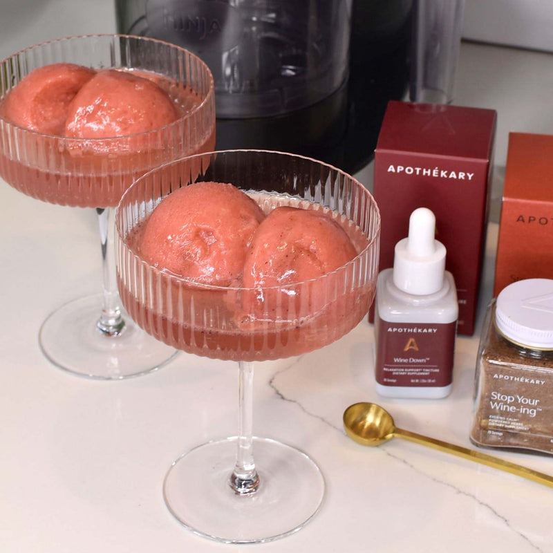 Wine Down ™ Strawberry Sorbet Float