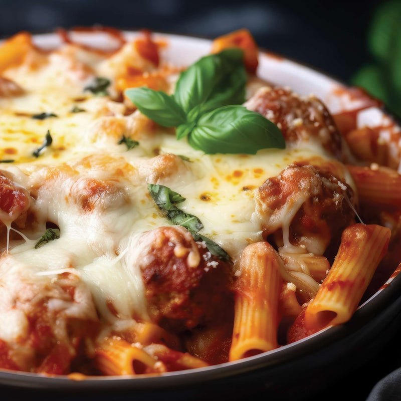 Baked Penne with Meatballs