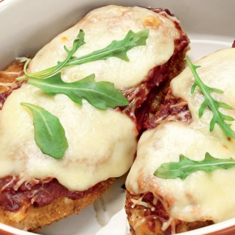 Chicken Parmesan with Penne and Broccolini