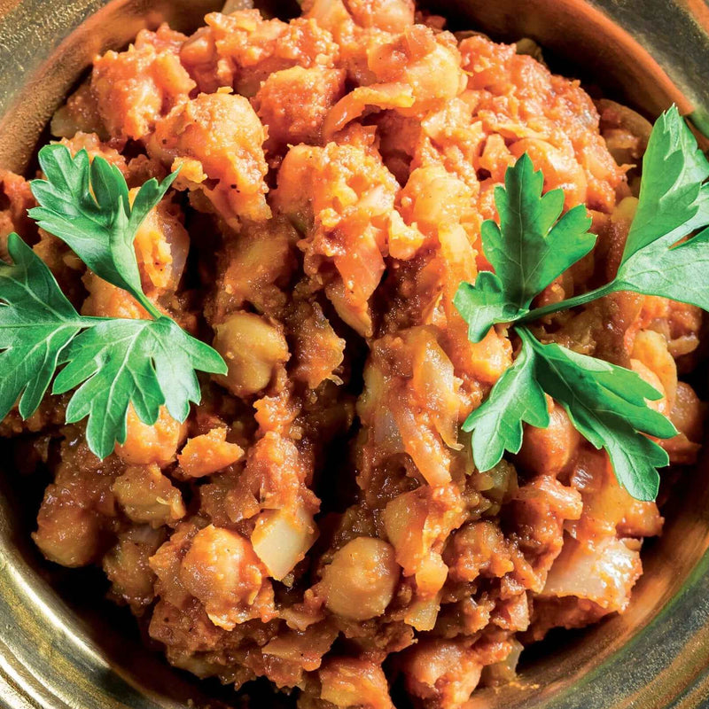 Chickpea Tikka Masala with Roasted Cauliflower & Garlic Naan