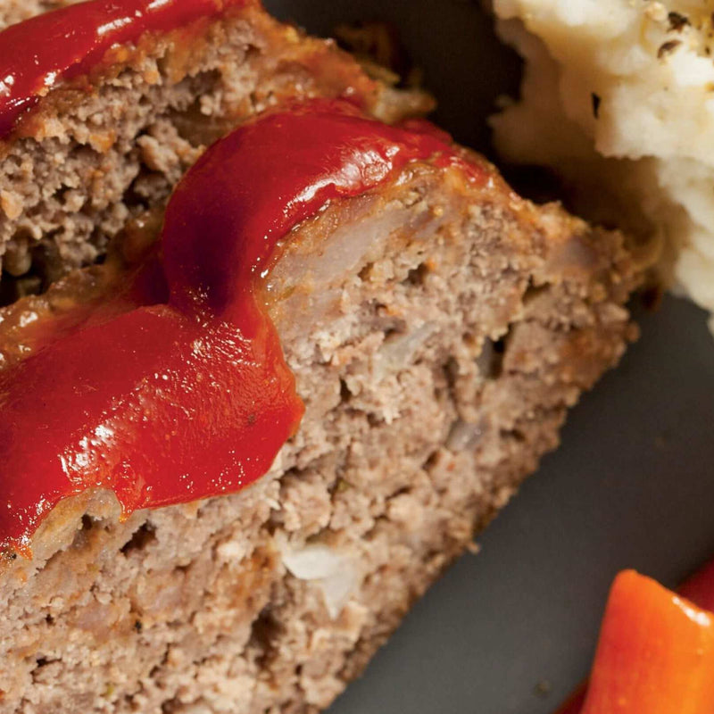 Meatloaf with Cheddar Mashed Potatoes & Honey Carrots