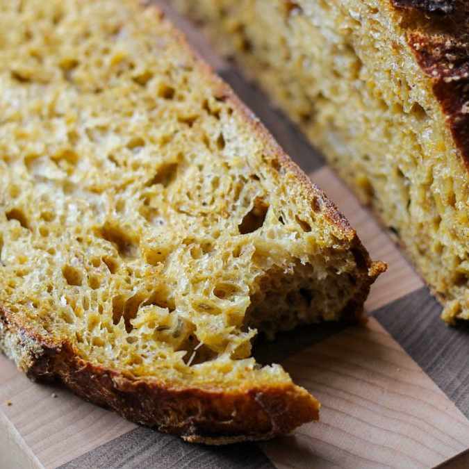 Pumpkin Oat Sourdough Bread
