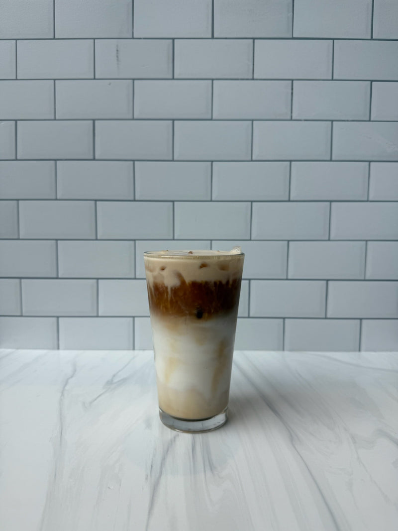 Salted Caramel Iced Latte with Caramel Protein Cold Foam