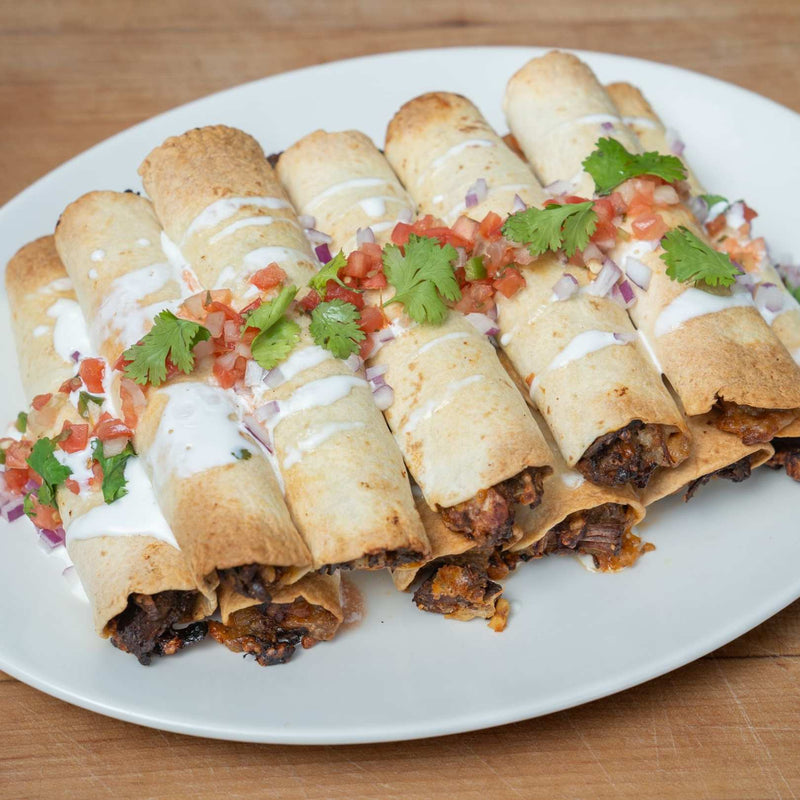 Air Fryer Barbacoa Lamb Taquitos
