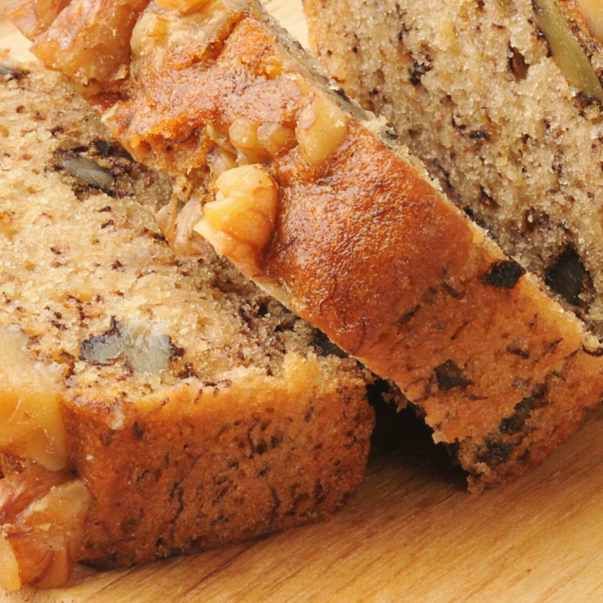 Banana Bread with Chopped Nuts and Almond Glaze