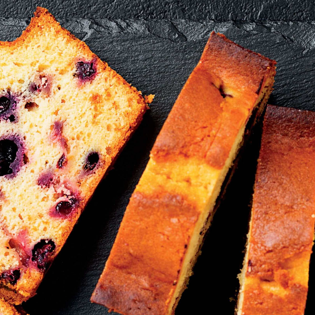 Blueberry Loaf with Citrus Zest and Vanilla Glaze