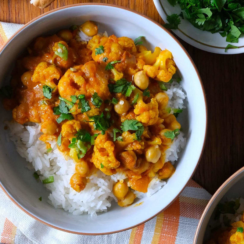 Cauliflower Curry with Naan