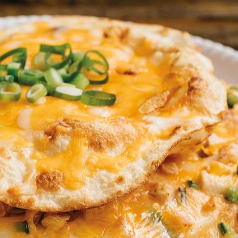 Cheesy Chicken Quesadilla Stacks
