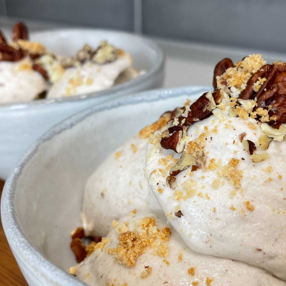 Dairy-Free Coconut Vanilla Pecan Pie Nice Cream