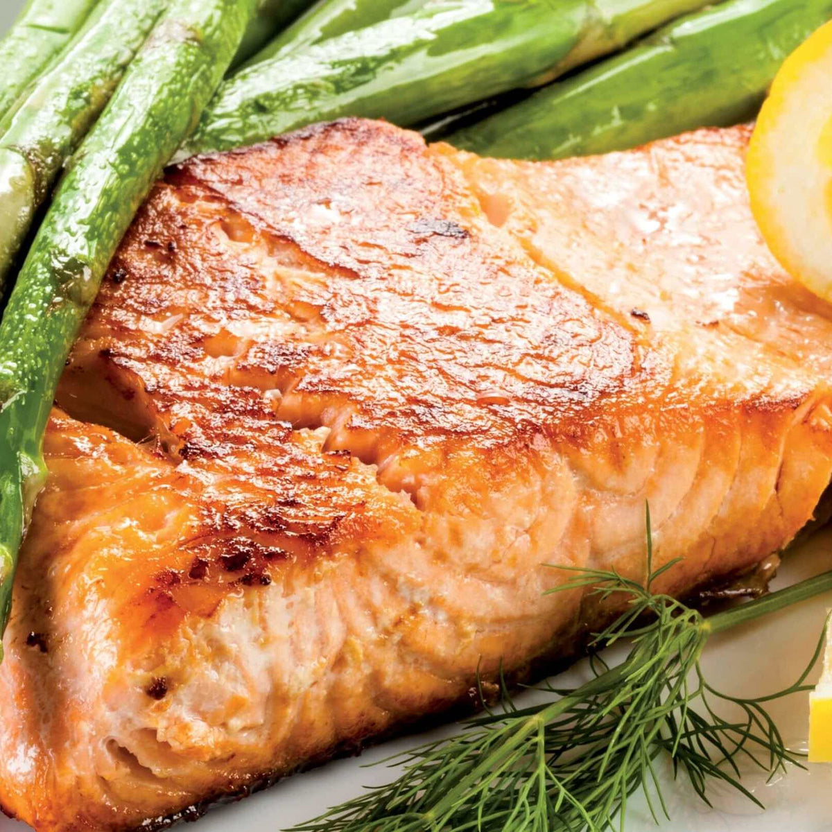 Dijon Marinated Salmon with Asparagus