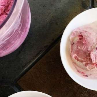 Easy Mascarpone and Berry Gelato