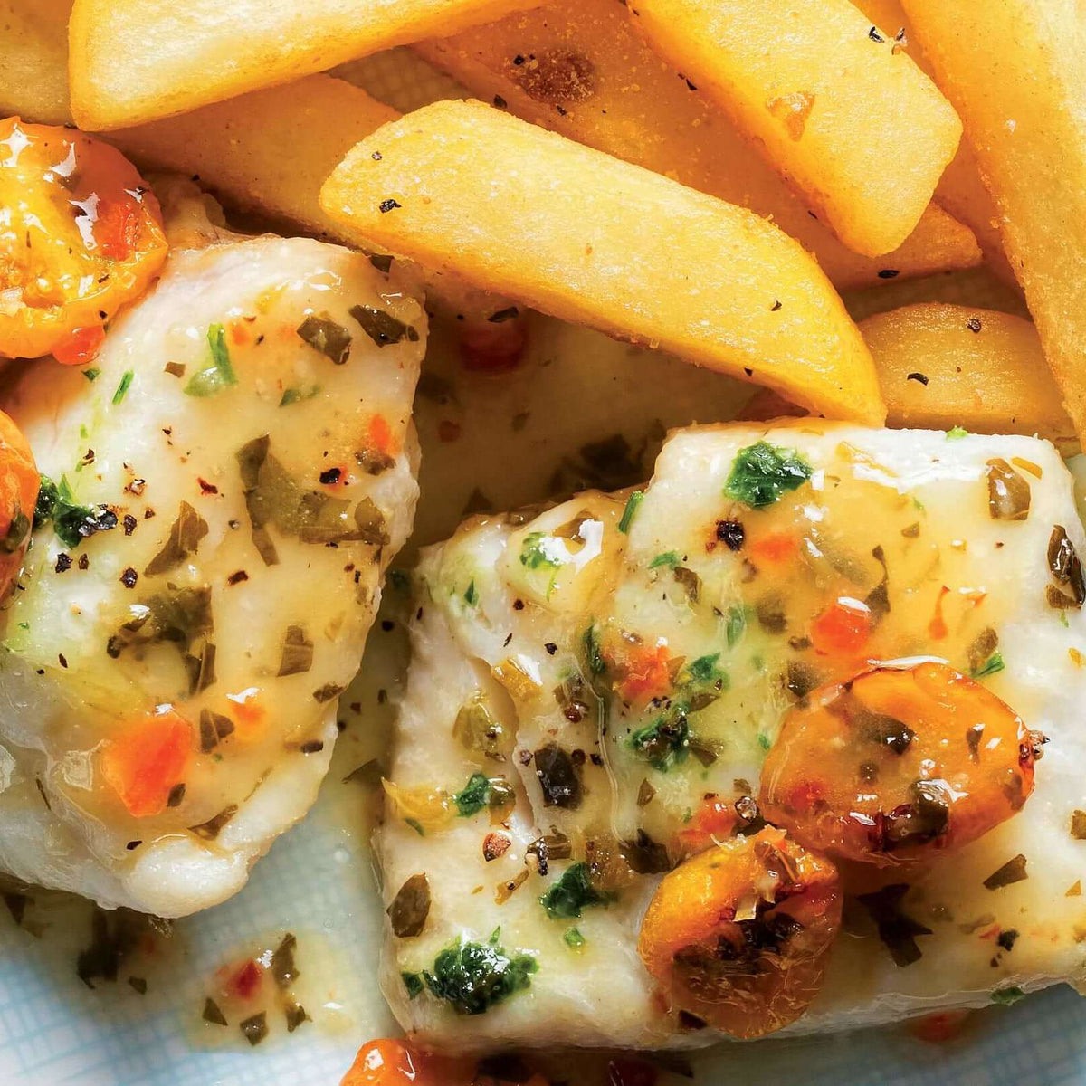 Sheet Pan Baked Fish and Chips