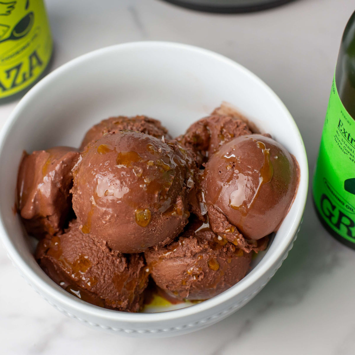 Salted Dark Chocolate Olive Oil Ice Cream
