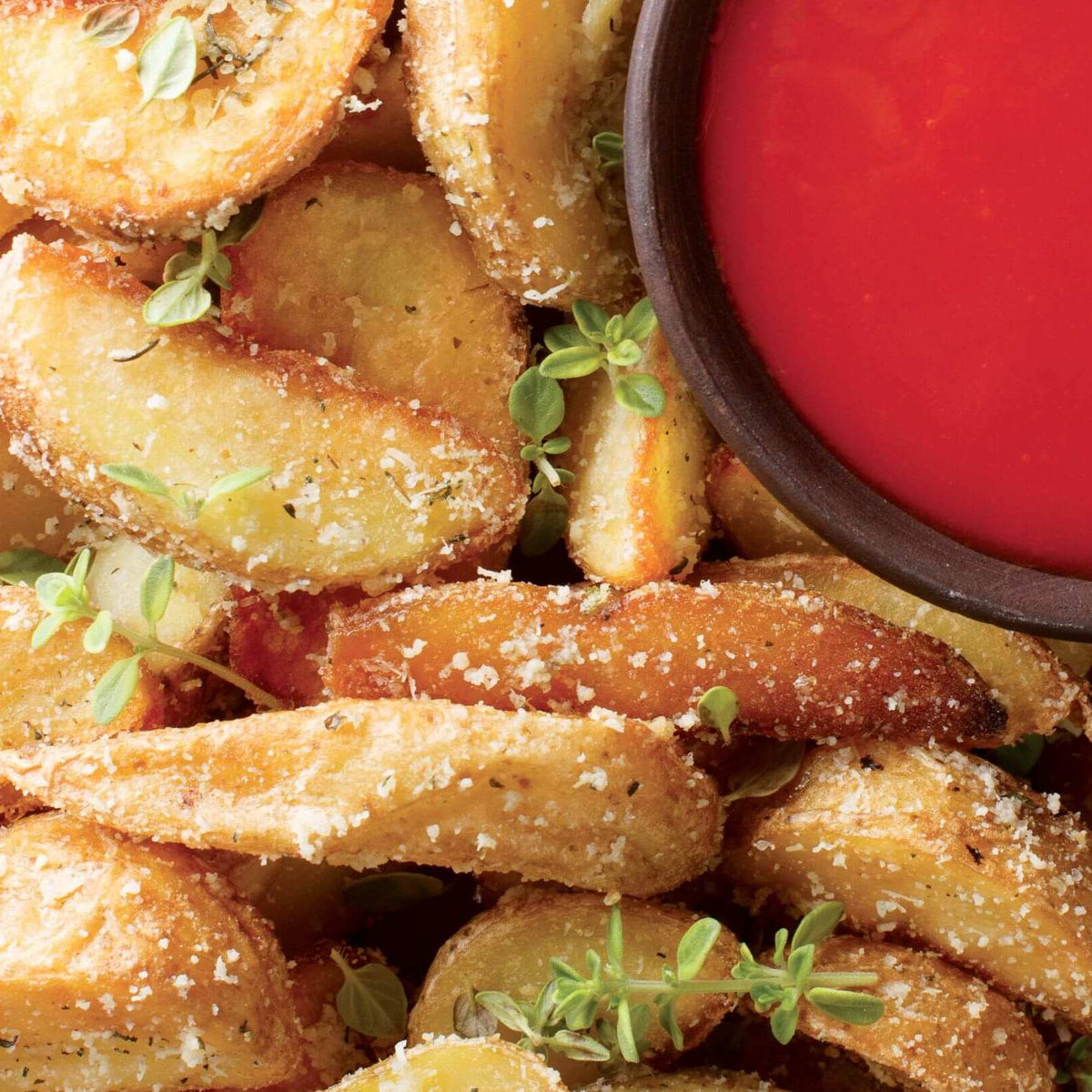 Garlic Parmesan Herbed Potato Wedges