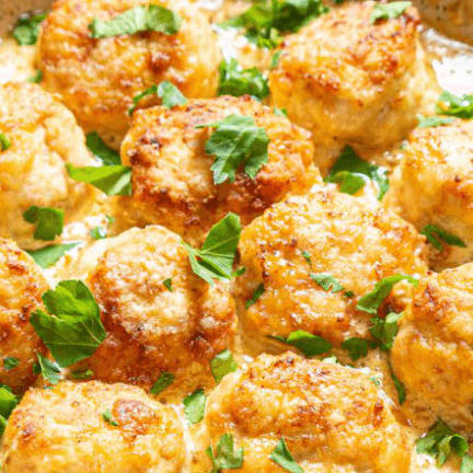Greek Chicken Meatballs with Orzo & Zucchini