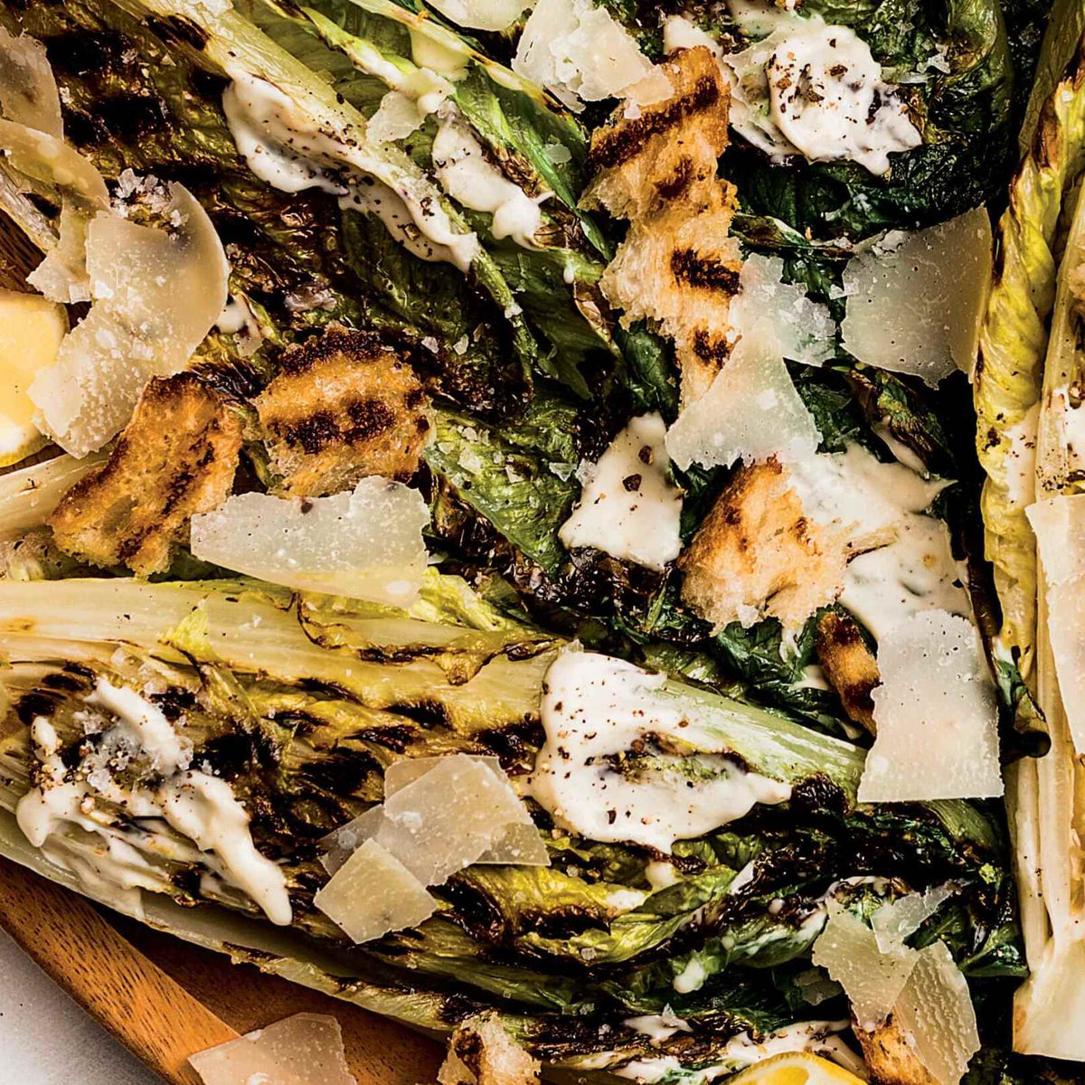 Grilled Caesar Salad With Grilled Croutons