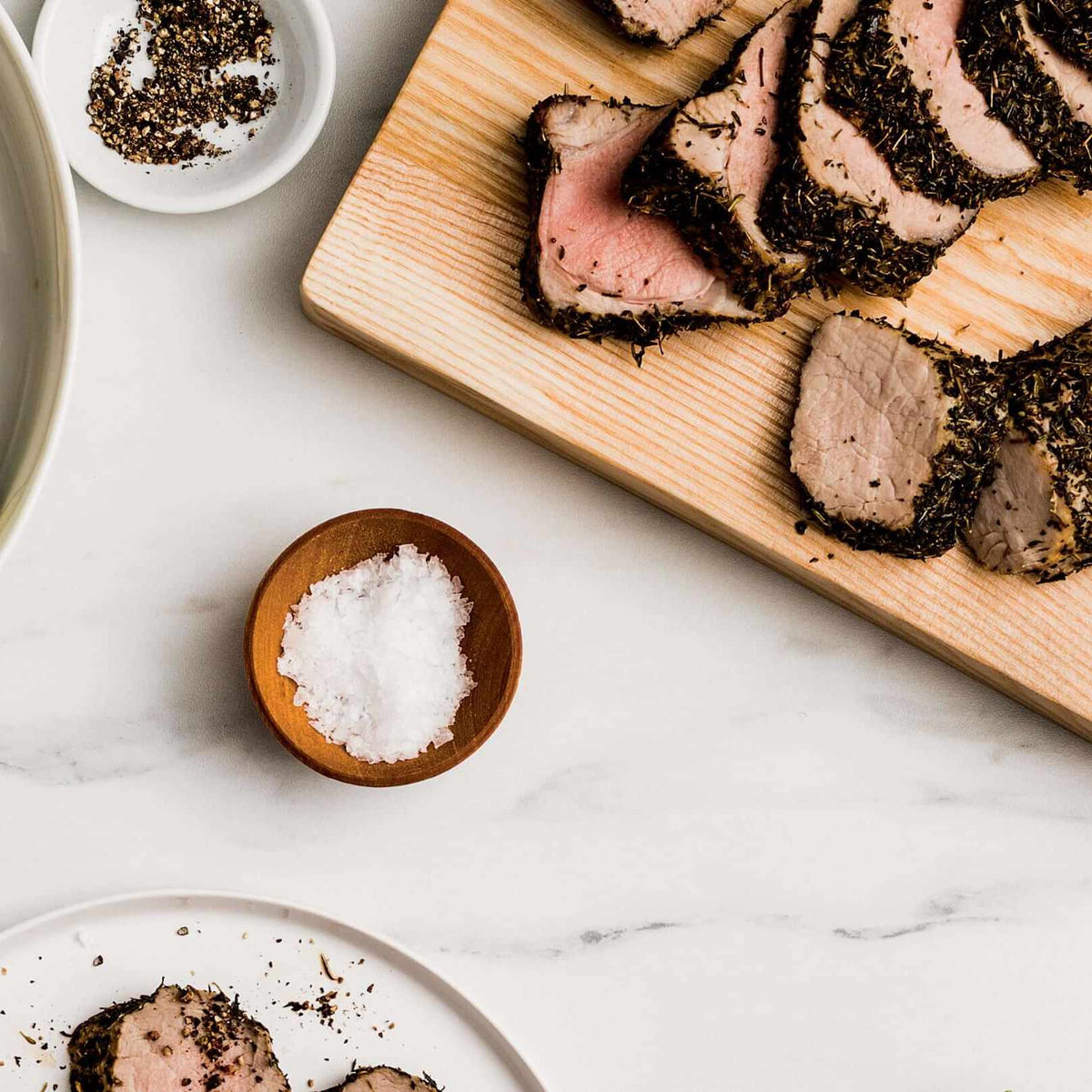 Herb-Rubbed Pork Tenderloin With Zucchini Spears