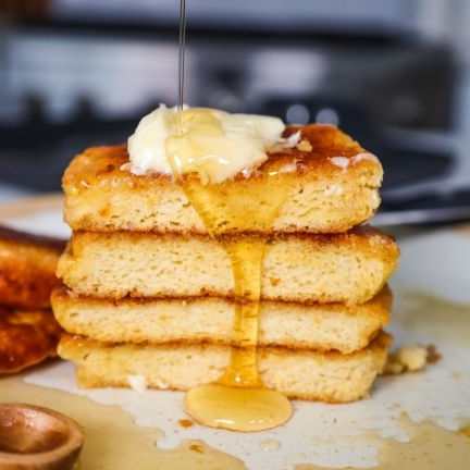Honey Butter Soufflé Pancakes