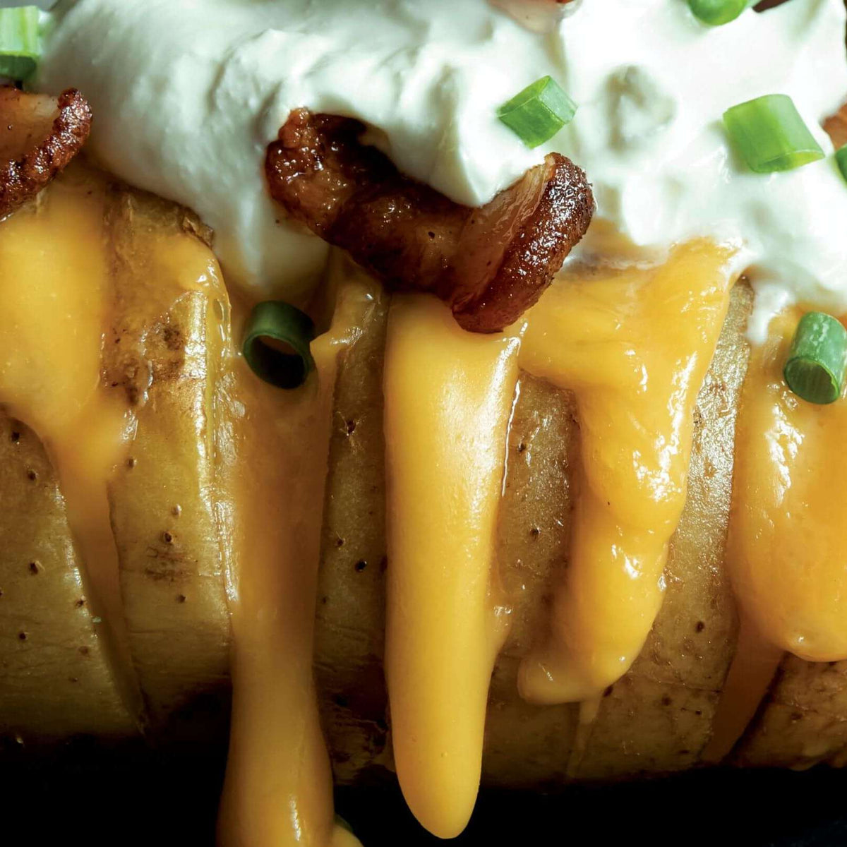 Loaded Hasselback Potatoes
