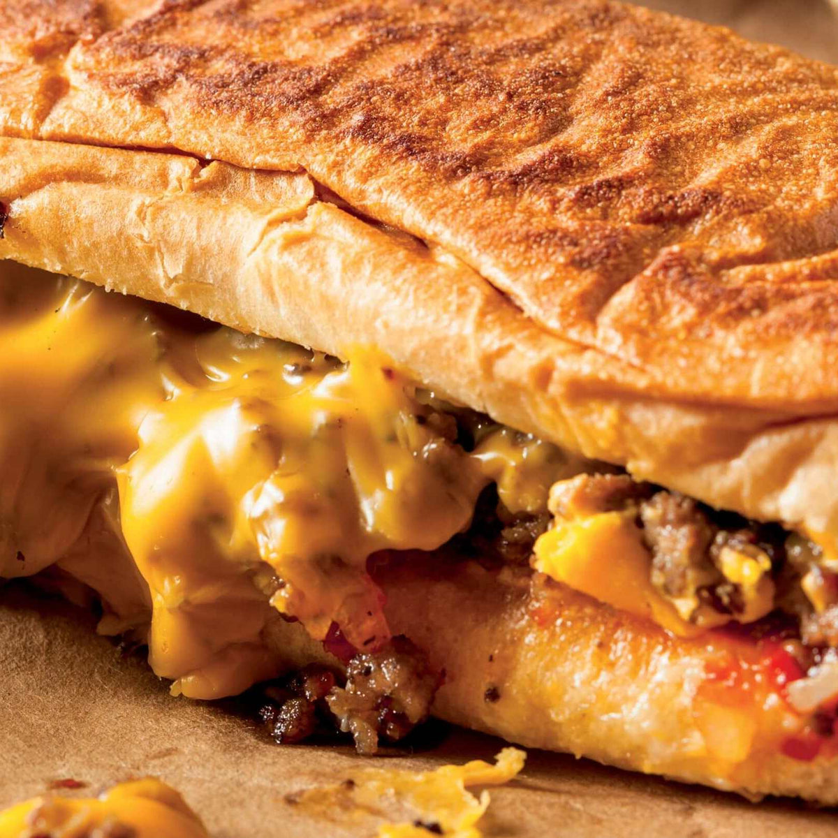 New York Chopped Beef and Cheese Sandwich