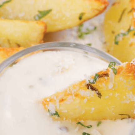 Parmesan Chive Potato Wedges