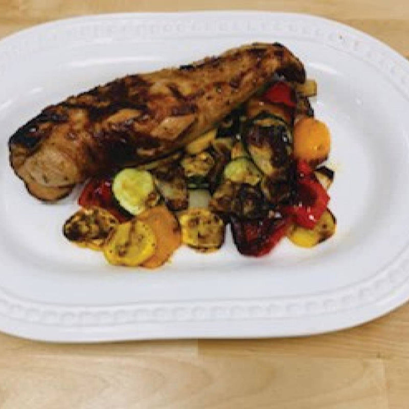 Pork Loin Fillets with Grilled Vegetables