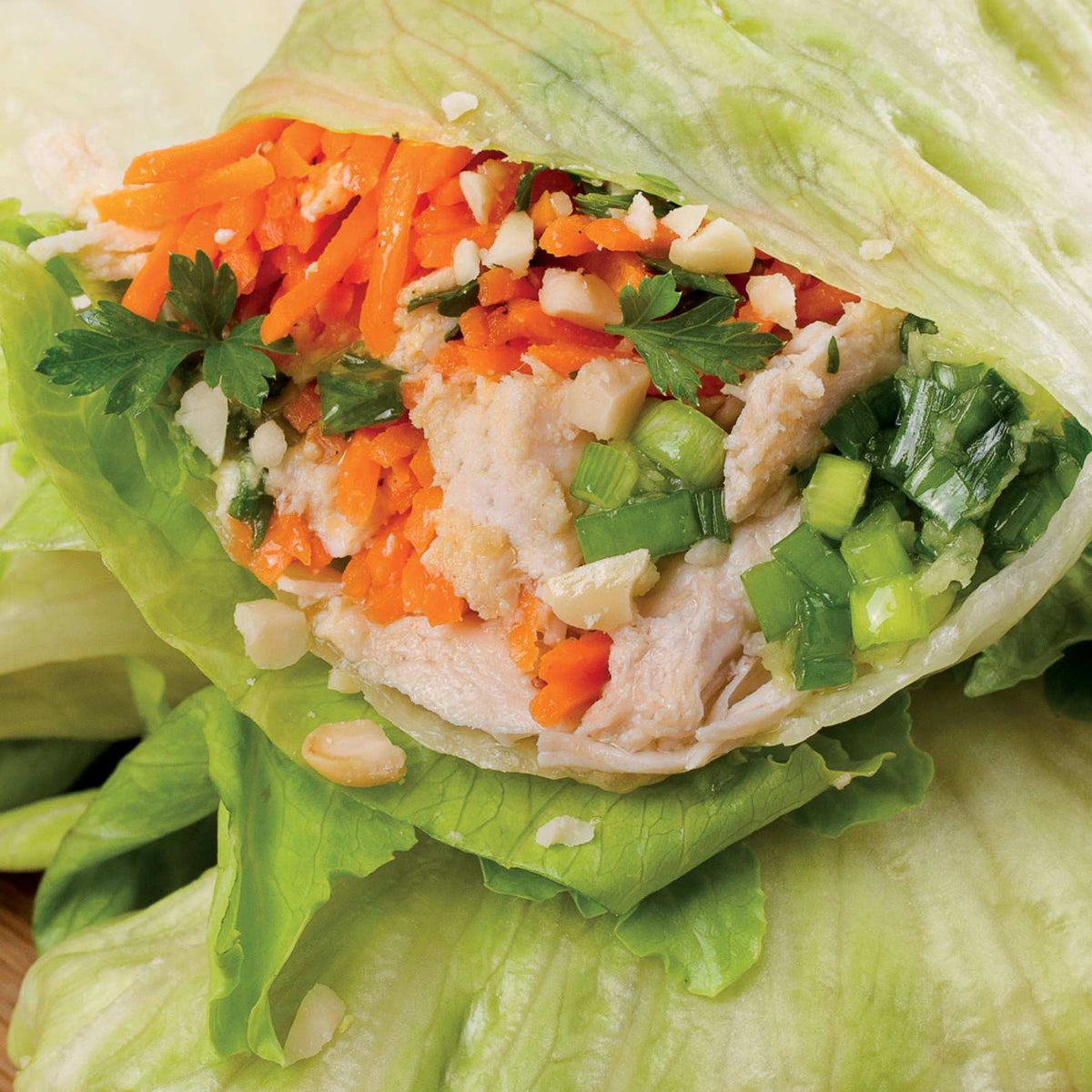 Shredded Chicken Lettuce Wraps