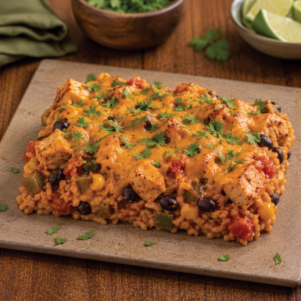 Southwestern Style Chicken and Rice Bake
