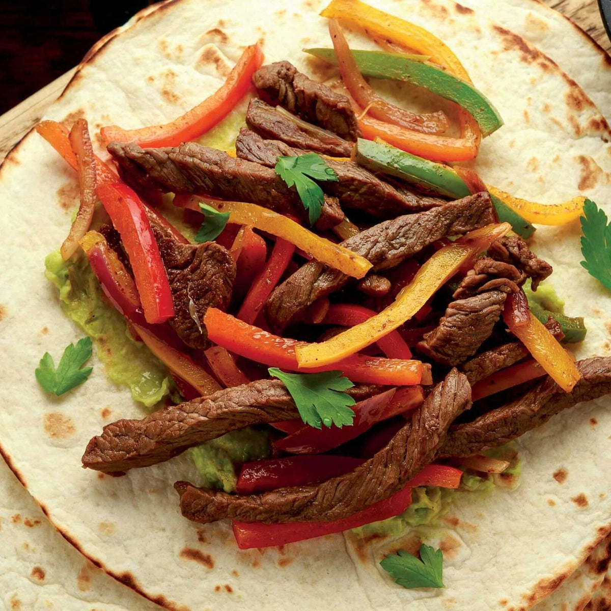 Steak Fajitas and Vegetable Fajitas