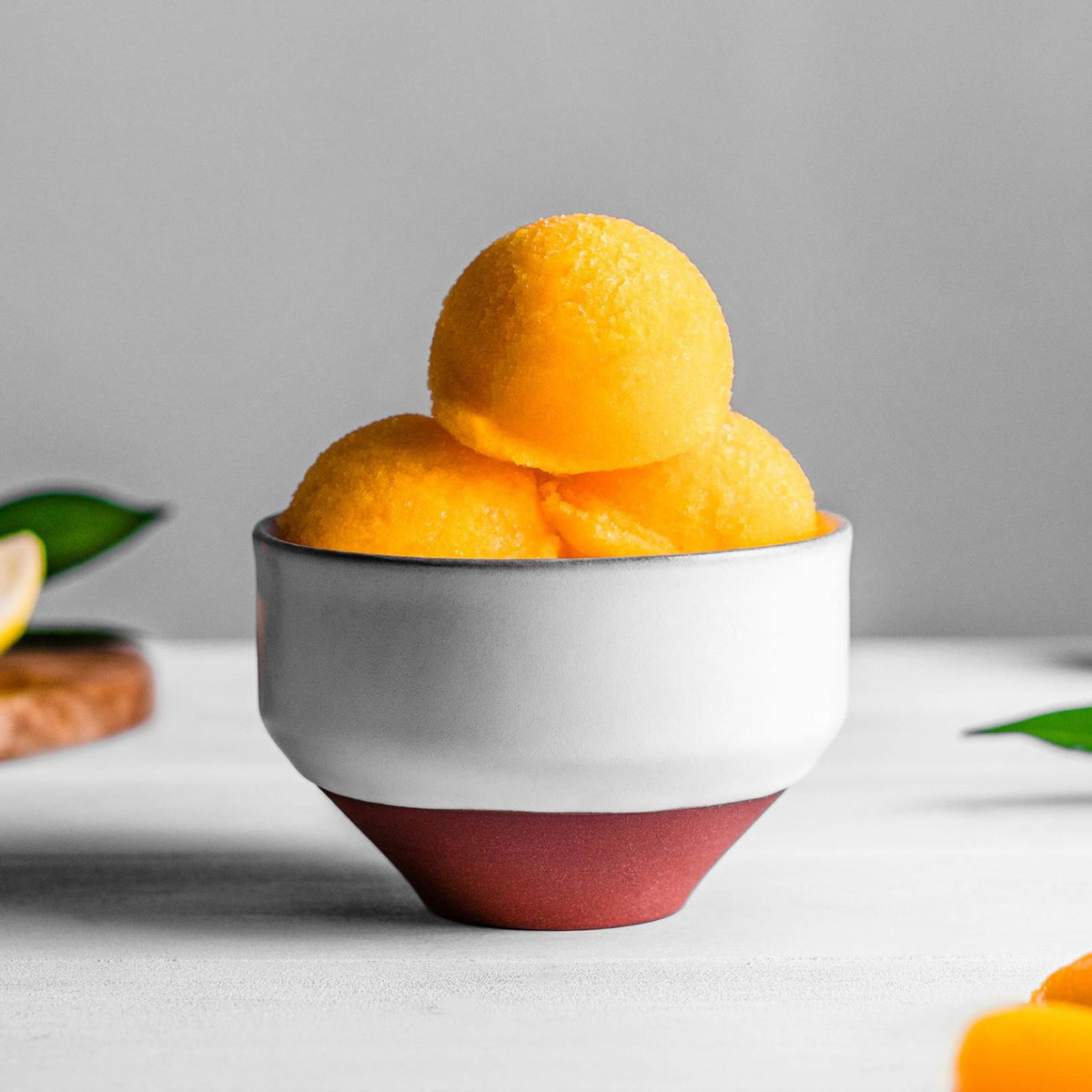 Truly Boozy Peach Lemon Tea Sorbet