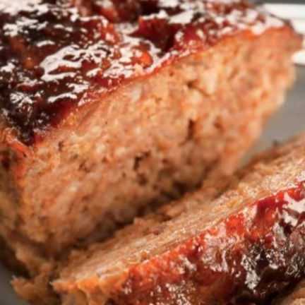 Turkey Meatloaf with Cheesy Riced Cauliflower