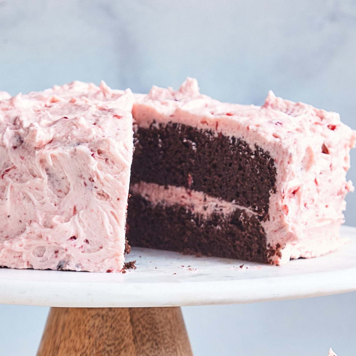 Two-Layer Chocolate Strawberry Birthday Cake