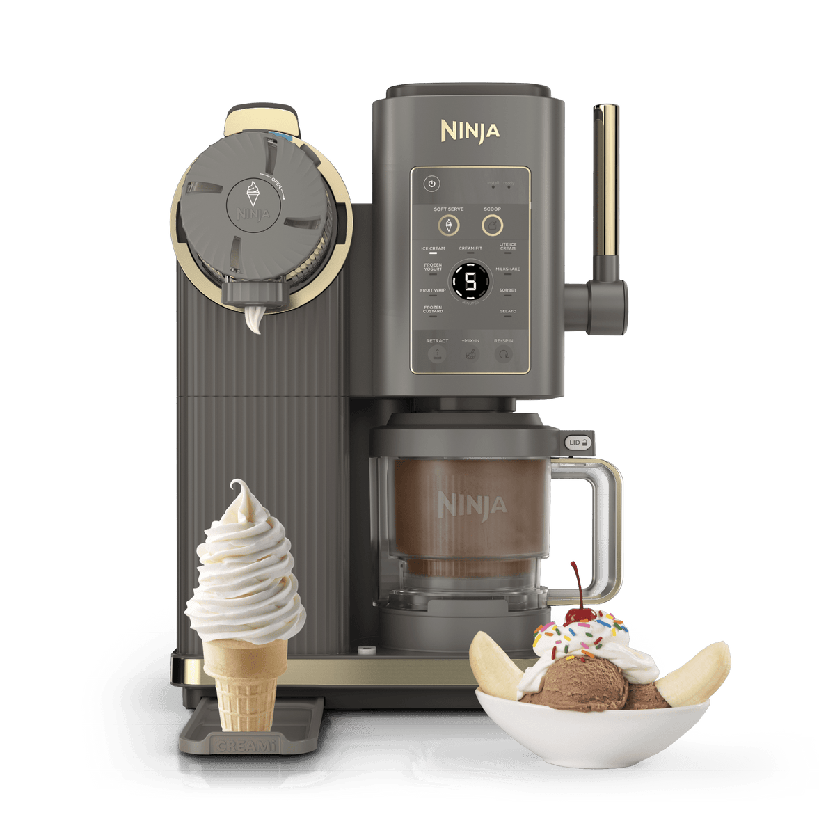 Ninja CREAMi® Scoop & Swirl™ Soft Serve Ice Cream Machine