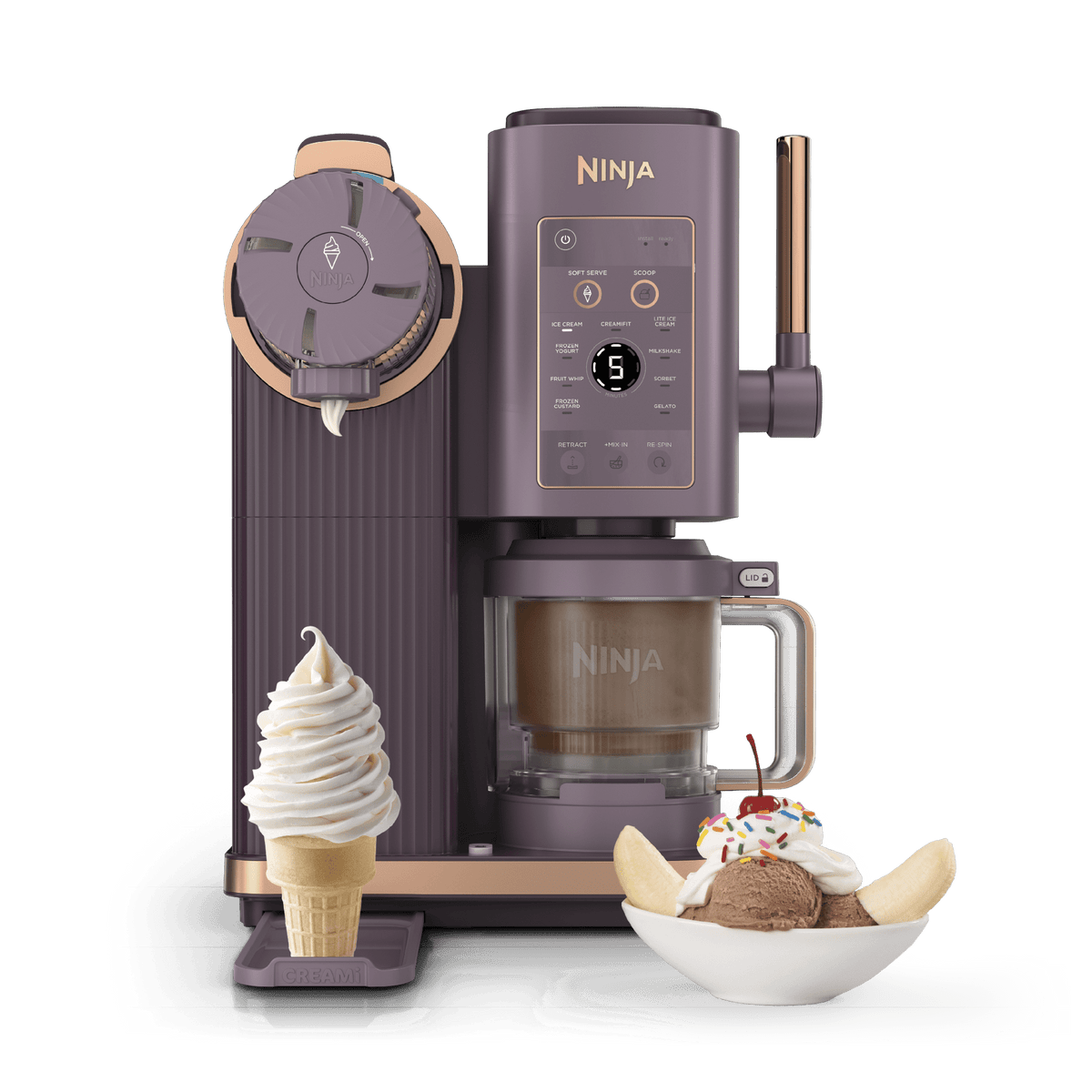 Ninja CREAMi® Scoop & Swirl™ Soft Serve Ice Cream Machine