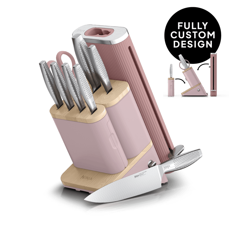 Ninja NeverDull® Pro 10-Piece Premium Kitchen Knife Set & Steak Knives in Chai Pink — WK62010PK2