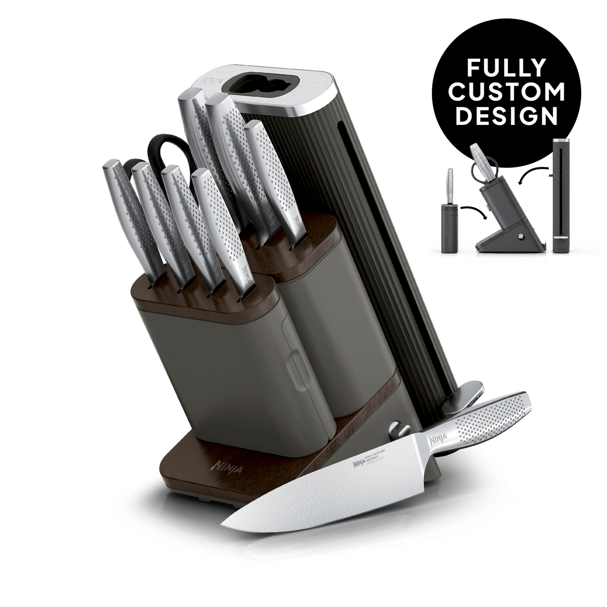 Ninja NeverDull® Pro 11-Piece Premium Kitchen Knife Set & Steak Knives