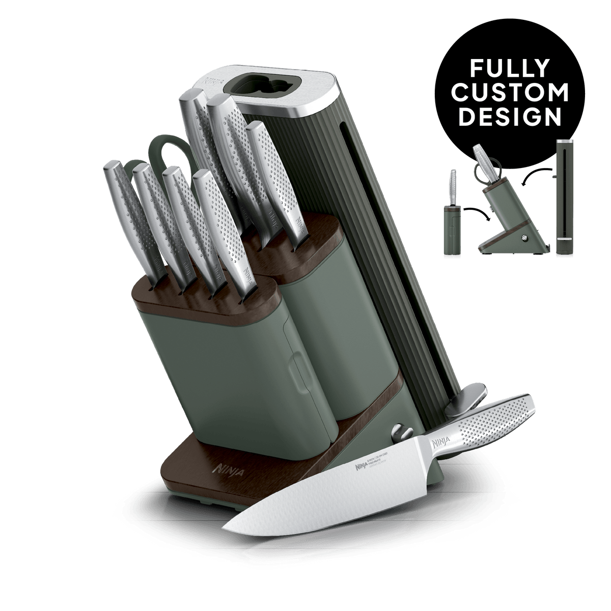 Ninja NeverDull® Pro 11-Piece Premium Kitchen Knife Set & Steak Knives